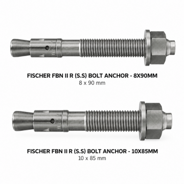 Fischer FBN II R (S.S) Bolt Anchor – Various Sizes